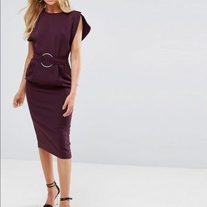 Aubergine ASOS midi dress , like new!